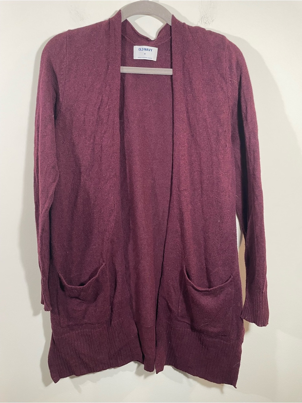 Old Navy long open cardigan cotton blend M